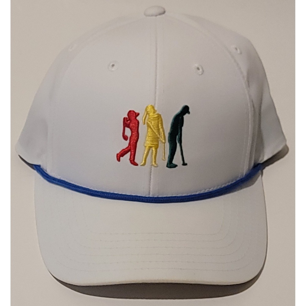 Drive Chip Putt Golf Tournament White Adjustable Mid Fit Cap Hat NEOT Unisex